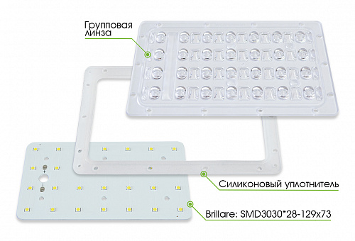 Модуль Brillare: SMD3030*28-129x73 (146°x98°)