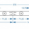 Модуль Brillare: SMD2835*8-160°-570x18-4PIN