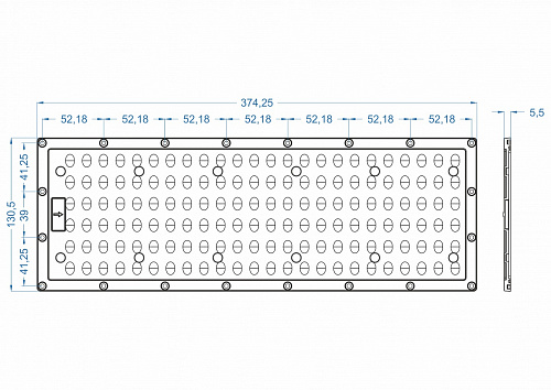 Модуль Brillare: SMD3030*144-352x108 (85x155°) Модуль Brillare: SMD3030*144-352x108 (85x155°)