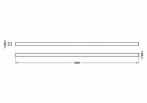 Светильник светодиодный Estetica: LN-80W-2000х50х50-AL Светильник светодиодный Estetica: LN-80W-2000х50х50-AL