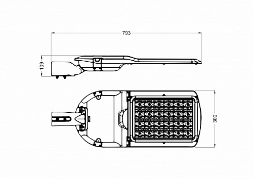 Светильник светодиодный Strada: M-300W